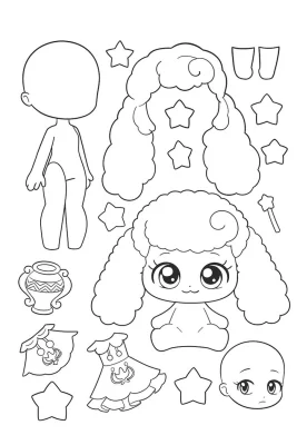 búp bê giấy cute